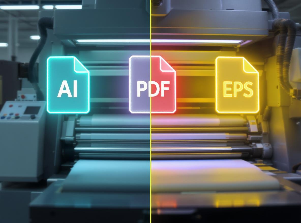 AI PDF EPS file format comparison for print artwork submission