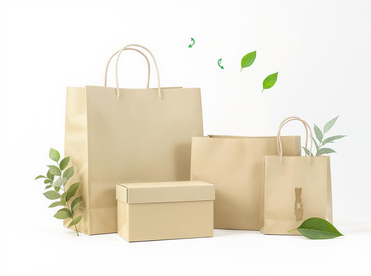 Sustainable kraft paper packaging boxes and bags for eco-conscious brands
