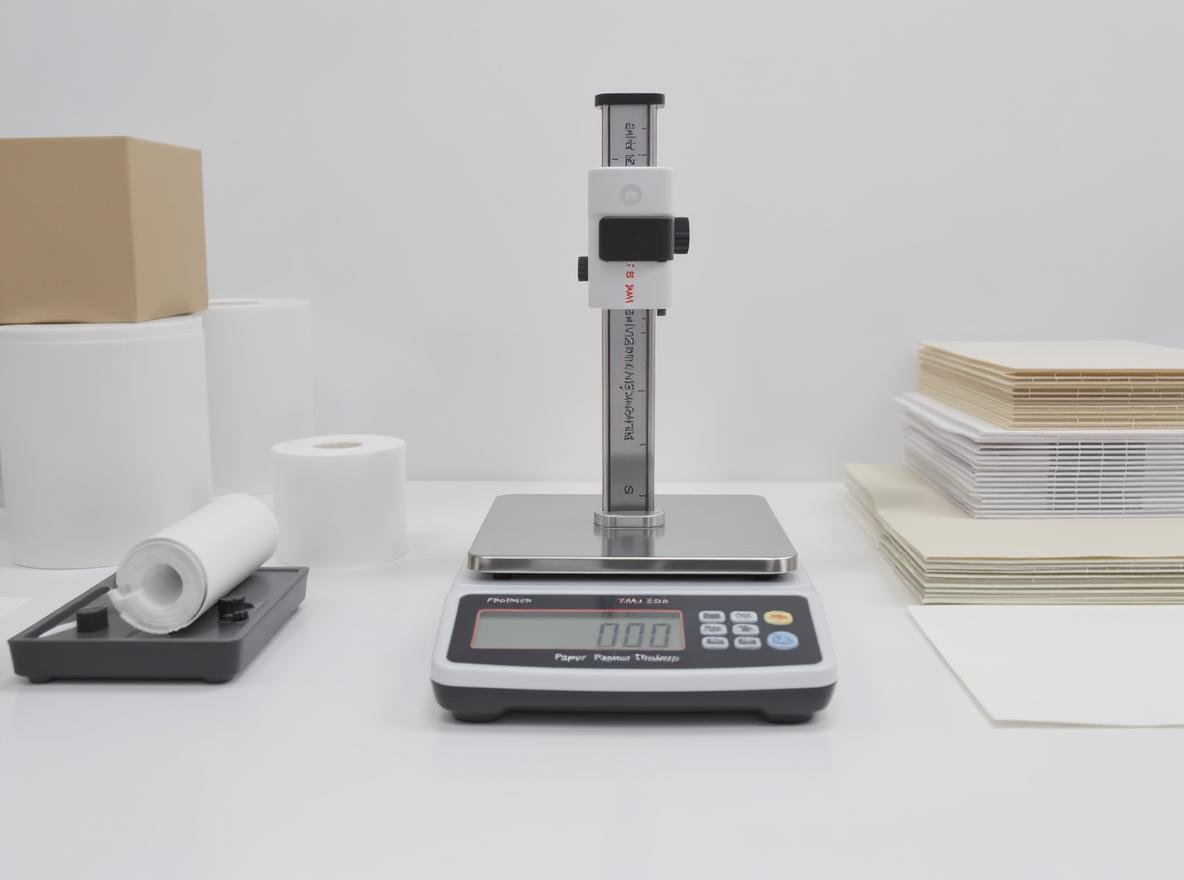 GSM paper packaging measurement tools and samples for packaging selection