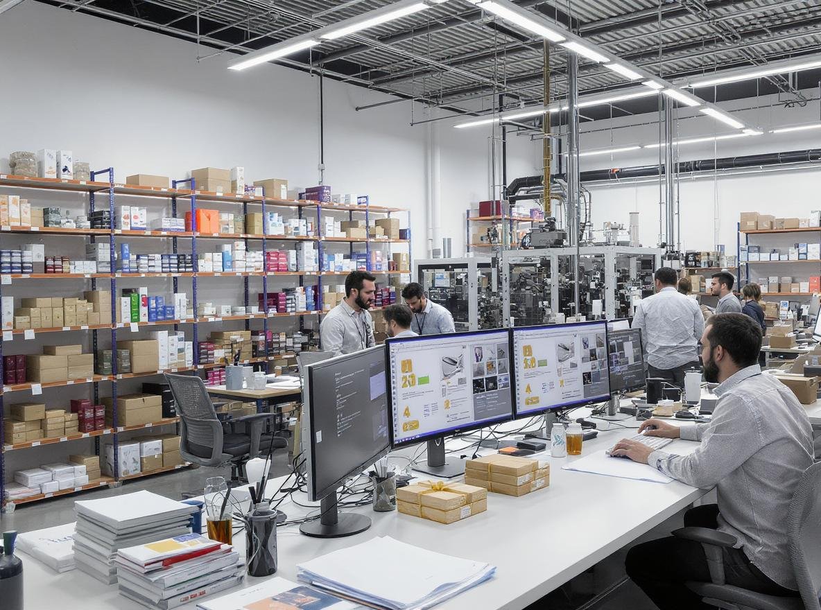 In-house design team working in integrated packaging manufacturing facility