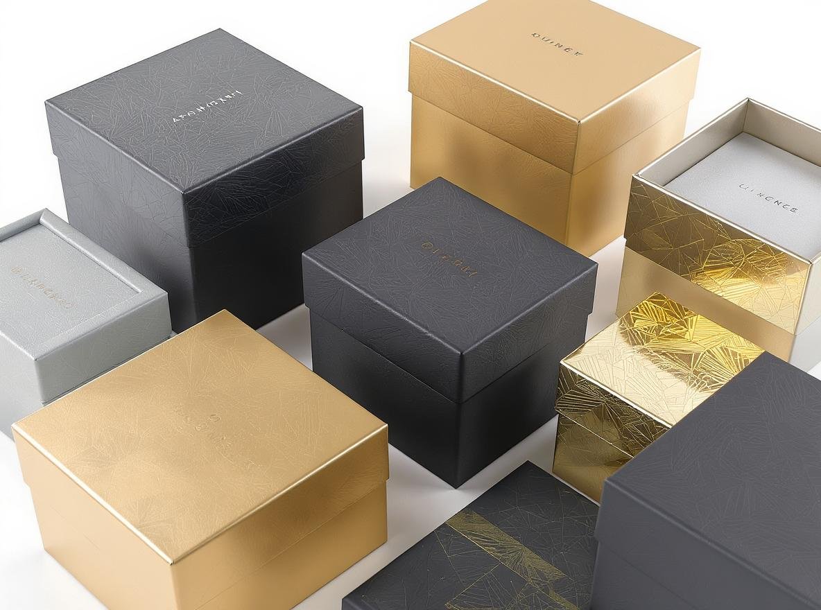 Custom packaging boxes with premium materials and sophisticated design increasing perceived value