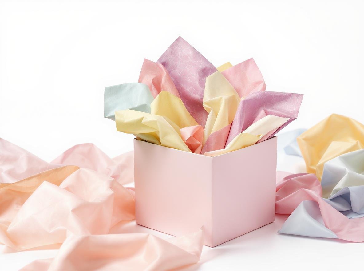 Custom printed tissue paper luxury gift box unboxing experience