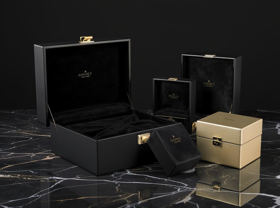 Luxury rigid boxes with magnetic closures and velvet interiors for premium products