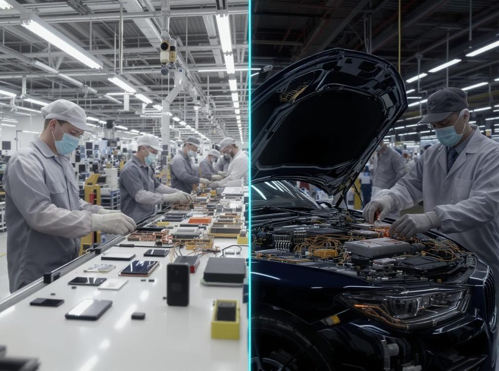 High-quality manufacturing processes showing precision assembly and quality control in Chinese factories