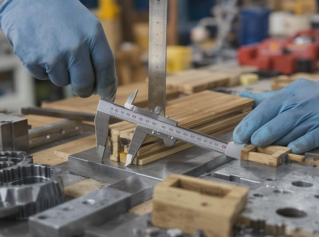 Precision measurement tools and calipers for rigid box manufacturing tolerances