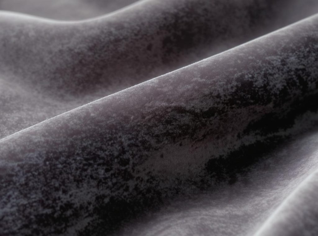 Close-up of soft-touch velvet texture finish on packaging material