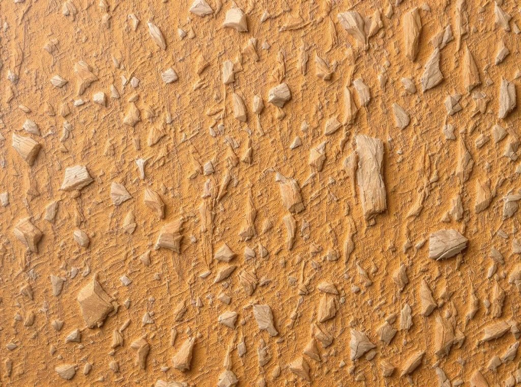 Close-up texture of brown unbleached kraft paper showing natural wood fibers