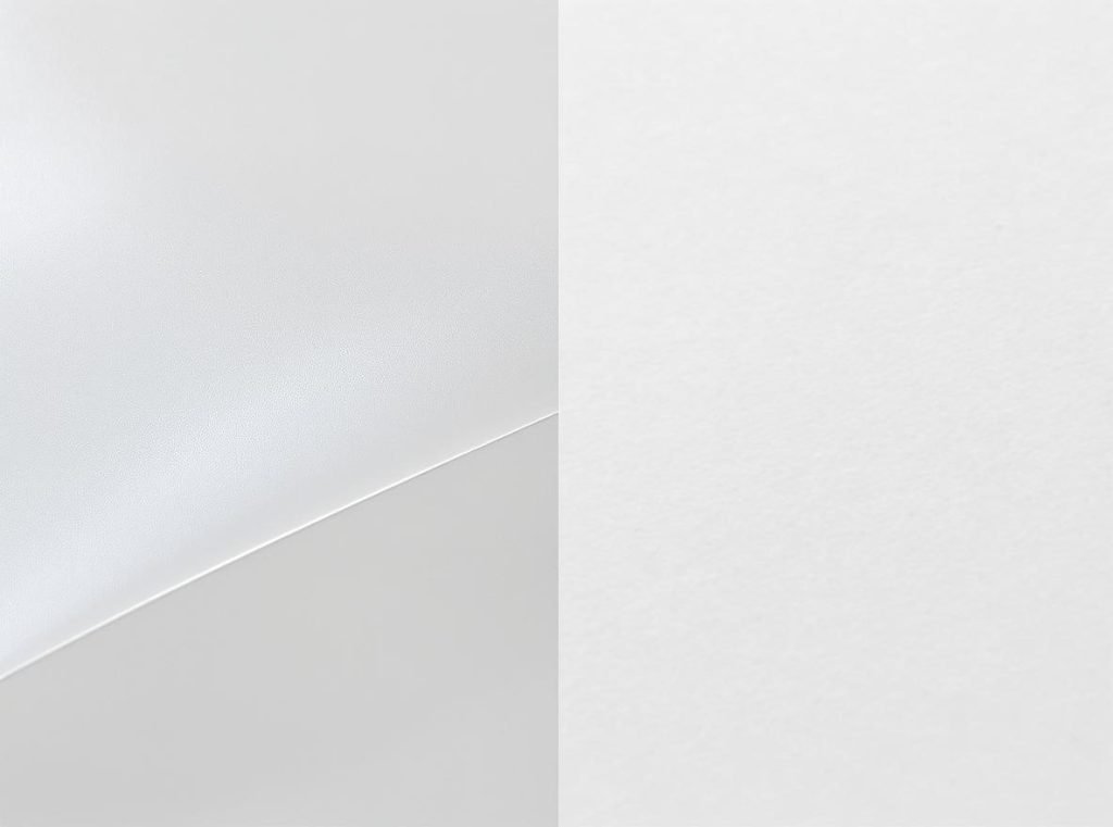 Modern vellum paper comparison showing translucent properties versus regular opaque paper