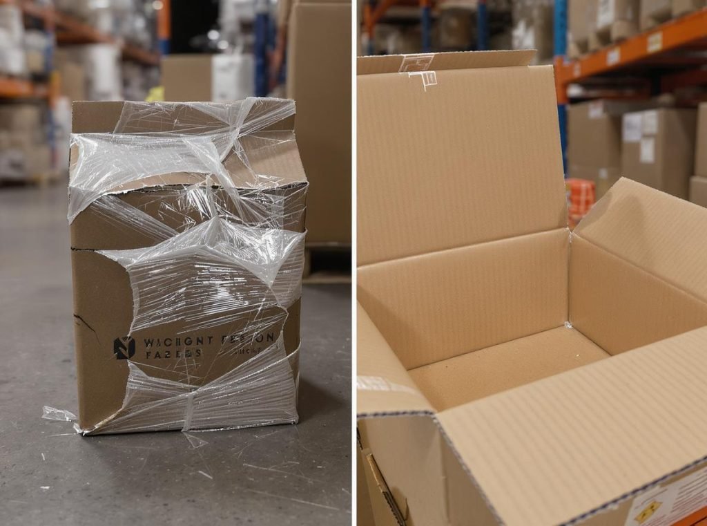 Comparison of beautiful vs functional packaging showing importance of balance