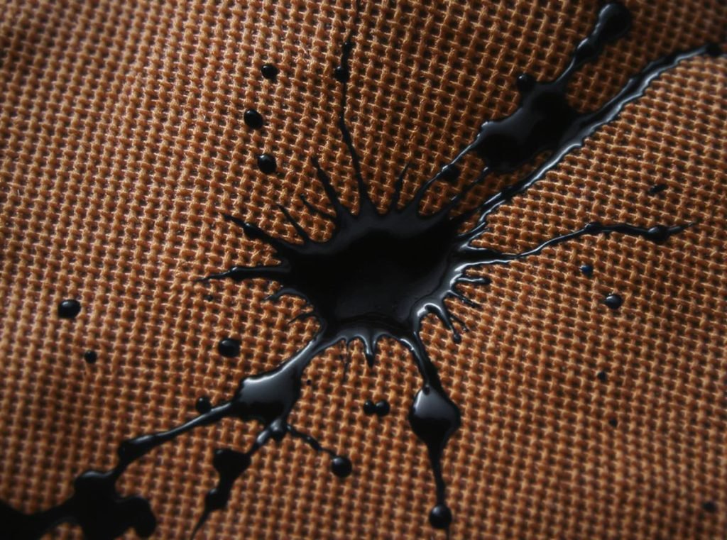 Ink absorption issues in corrugated cardboard printing showing penetration and bleeding