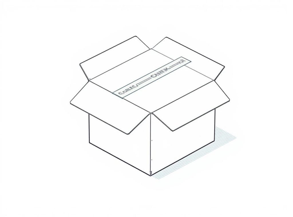 Regular Slotted Carton RSC box diagram showing equal-length flaps