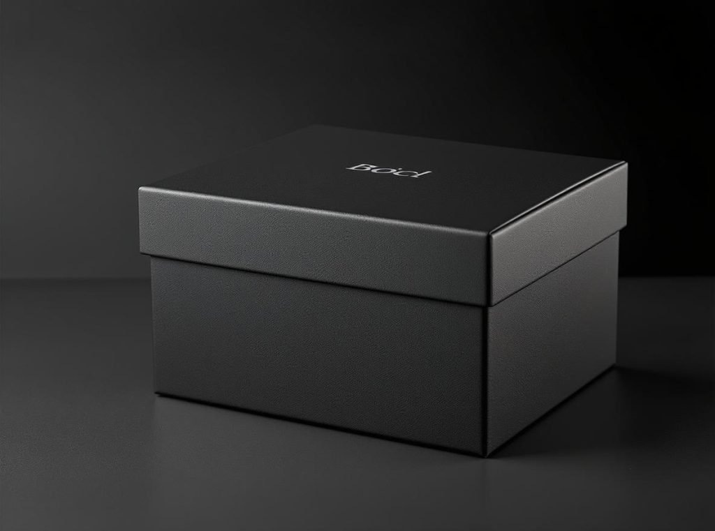 Standard rigid box showing premium thick construction and luxury materials