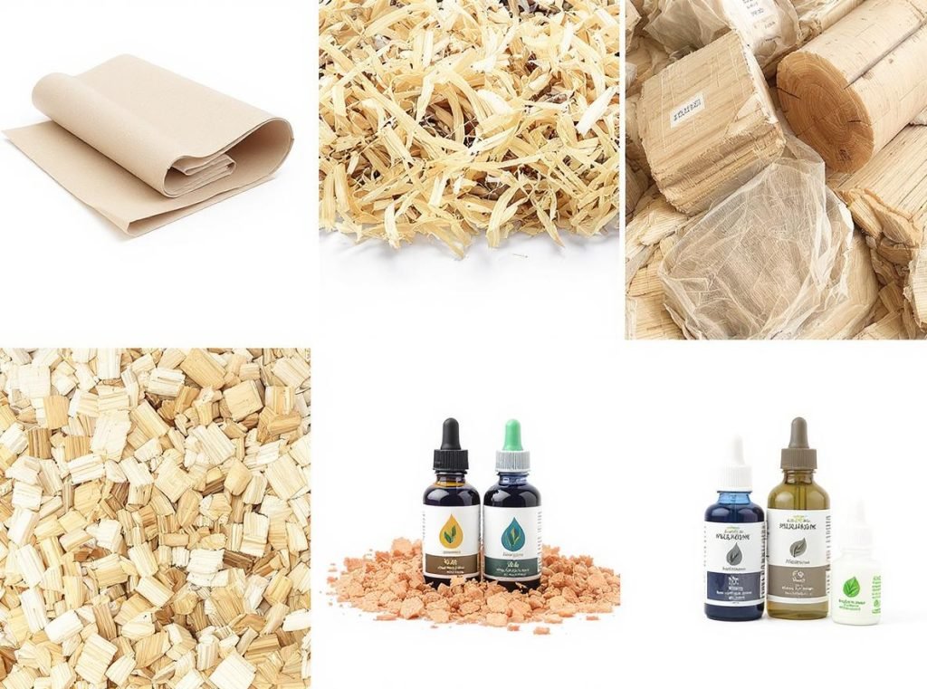 Eco-friendly materials for rigid box manufacturing including recycled kraft paperboard, bamboo fibers, and FSC-certified materials