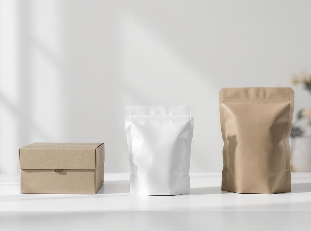 Successful packaging solution showing optimal choice between boxes, pouches, and bags