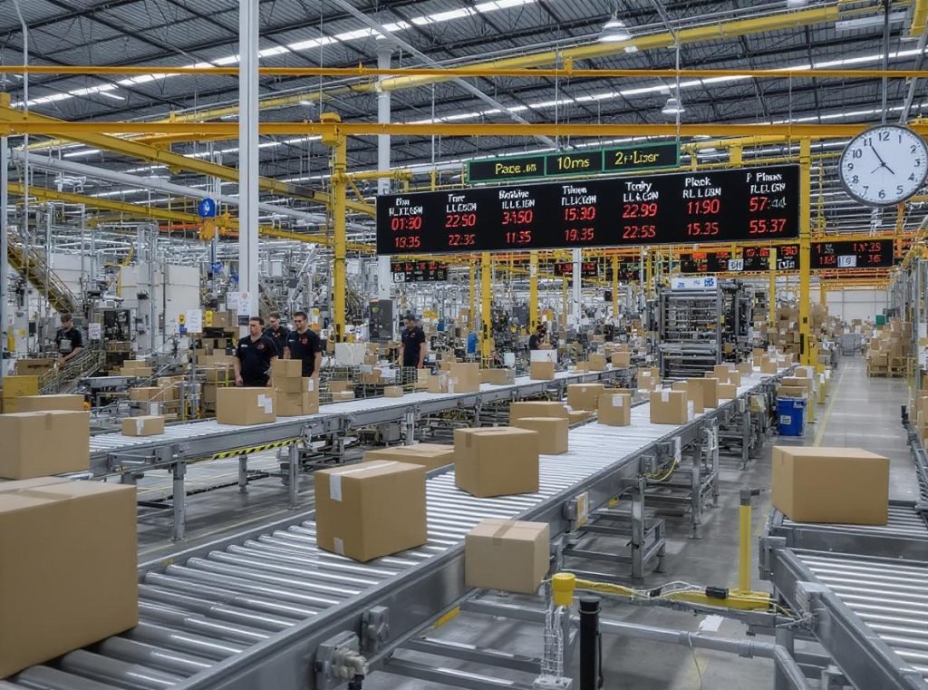 Chinese packaging factory production line showing capacity and efficiency