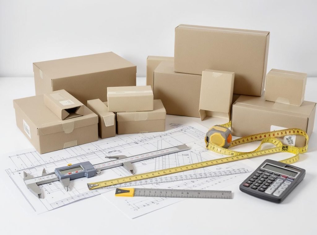 Precision measuring tools with cardboard boxes for accurate RFQ specifications