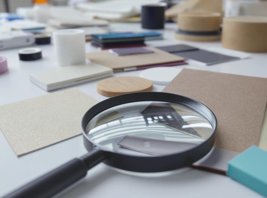 Packaging material samples and specifications testing in laboratory setting