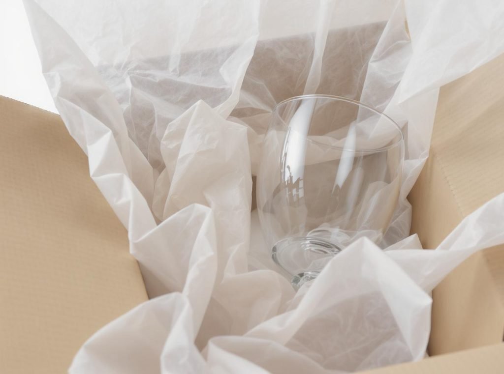 Custom tissue paper product protection during shipping and transit