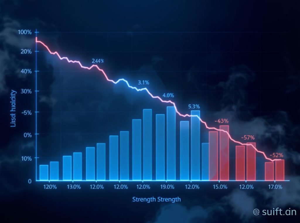 Graph showing corrugated box strength loss at different humidity levels