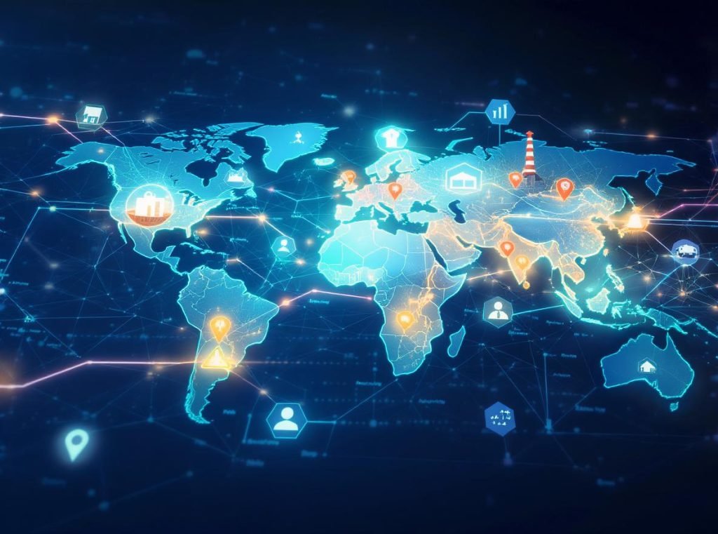 Global supply chain illustration showing international trade risks and quality control needs