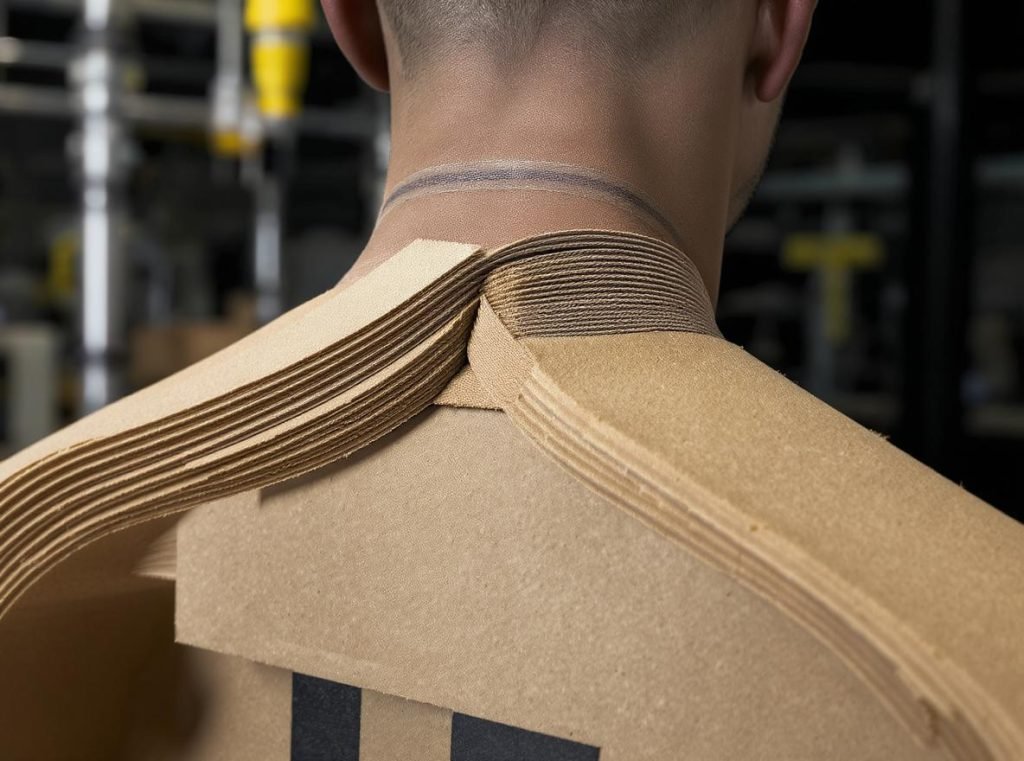 Shoulder neck rigid box construction materials manufacturing process chipboard