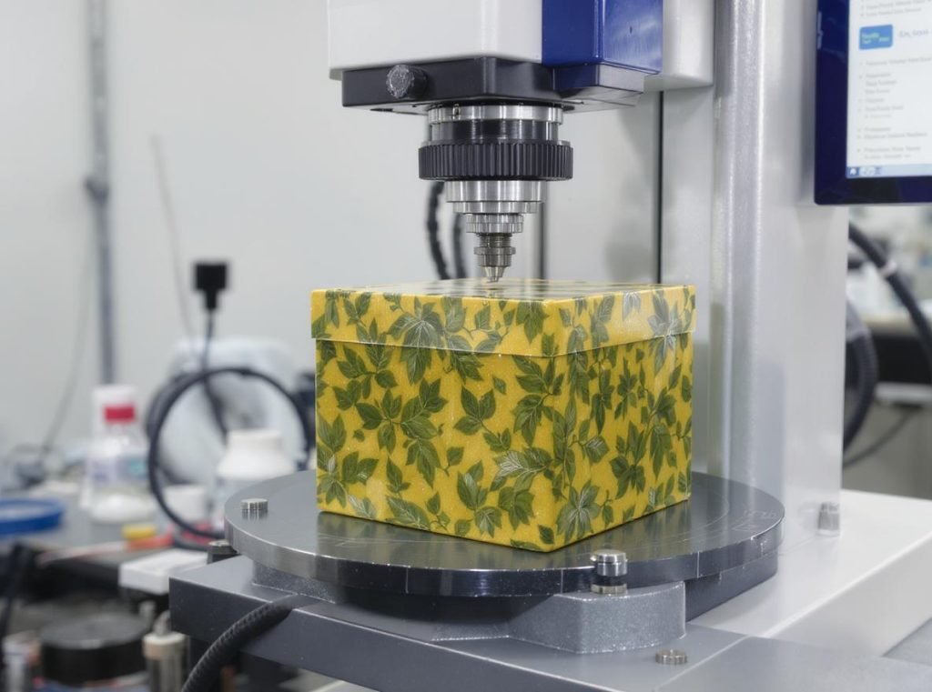 Durability testing of eco-friendly rigid boxes showing structural integrity and performance standards