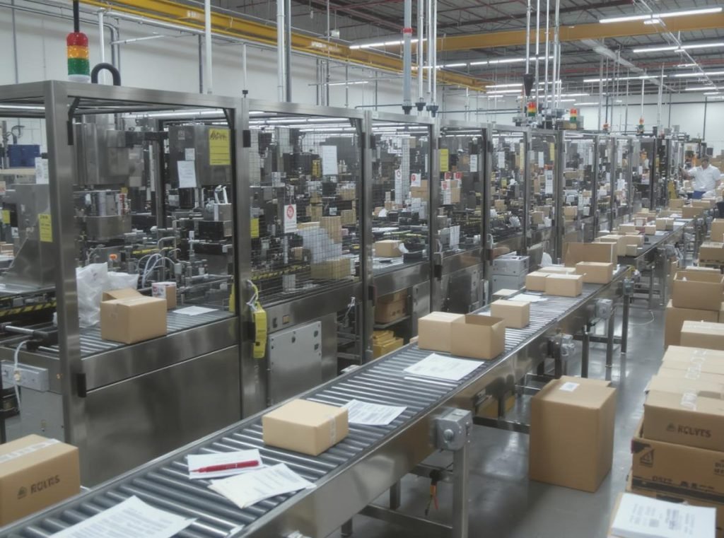 Modern packaging production equipment verification in Chinese manufacturing facility