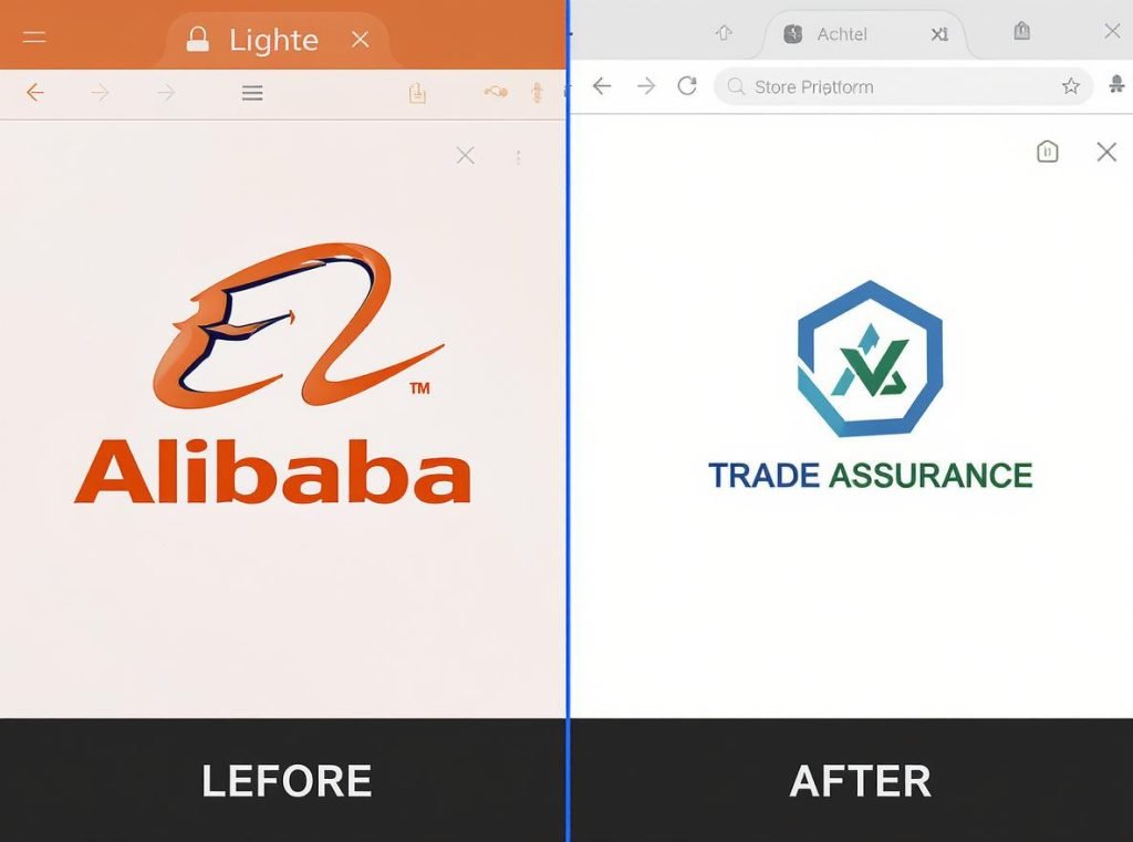 Alibaba platform comparison with other B2B platforms showing trade assurance and verification features