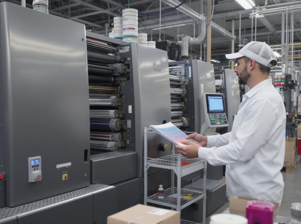 Color matching manufacturing process with printing press and quality control