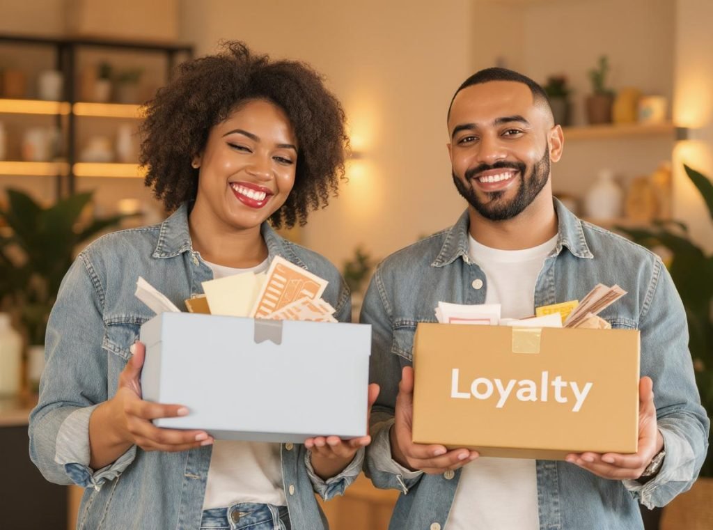 Happy customers with custom subscription boxes showing improved retention