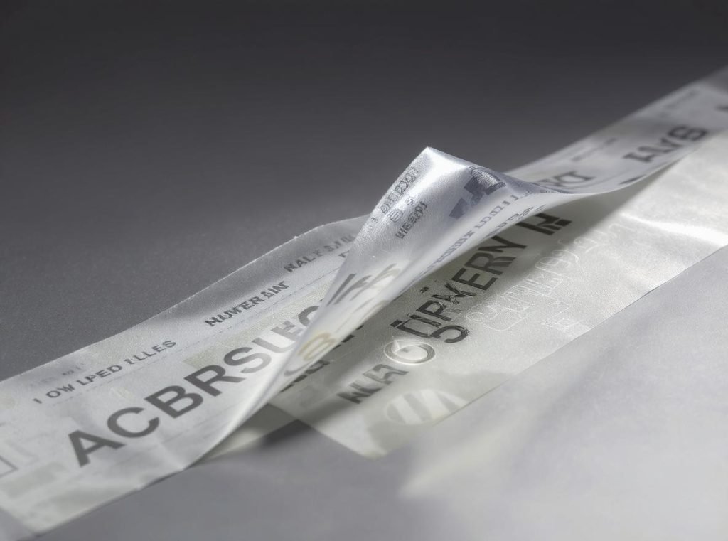 Tamper evident custom tape showing security features when removed