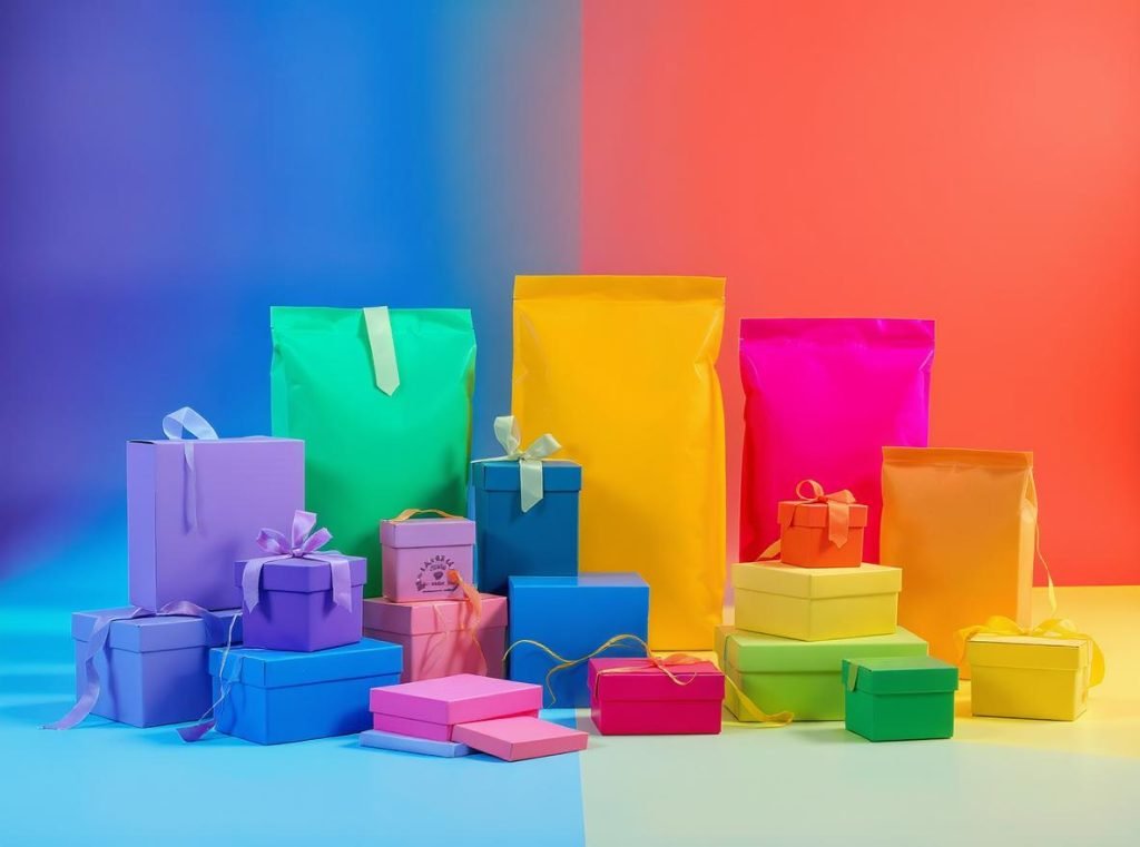 Colorful custom packaging demonstrating color psychology in brand storytelling