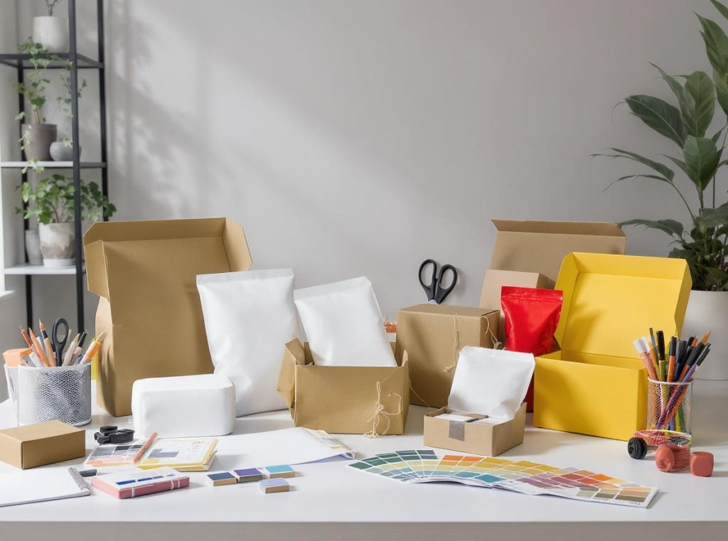 Packaging design studio showing visual design differences between e-commerce and retail packaging
