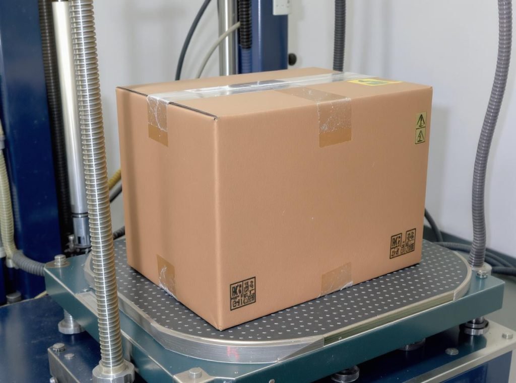 Corrugated box vibration testing equipment simulating transportation vibrations