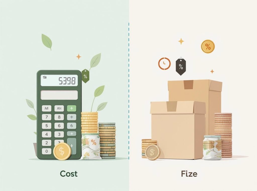 Cost comparison between eco-friendly rigid boxes and traditional packaging showing pricing analysis