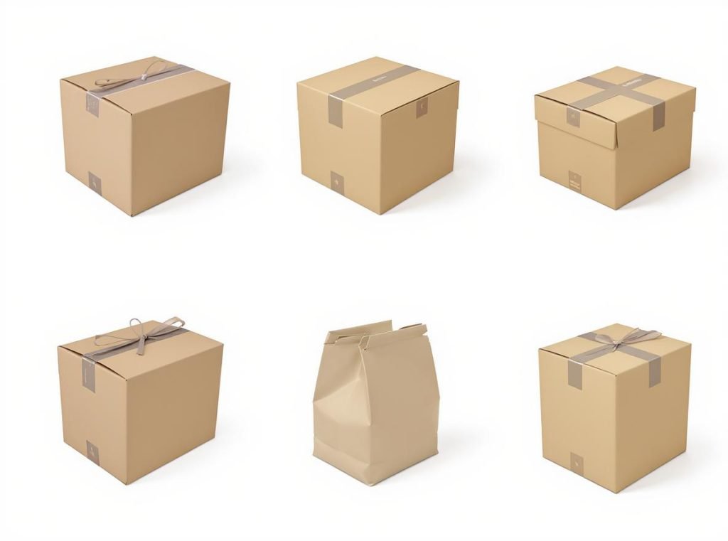 Different applications of corrugated and regular cardboard in packaging and shipping