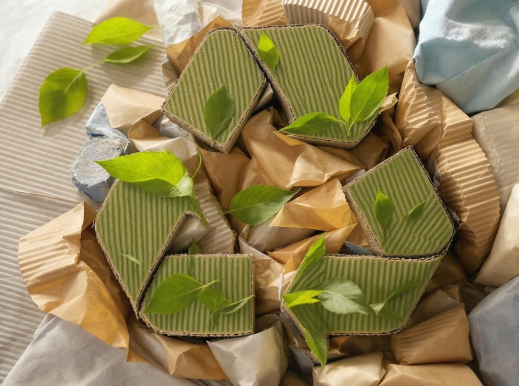 Eco-friendly corrugated boxes showing environmental sustainability and recycling benefits