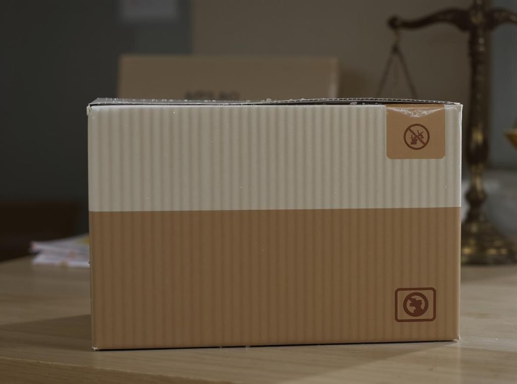 Corrugated box showing moisture sensitivity as sustainability limitation