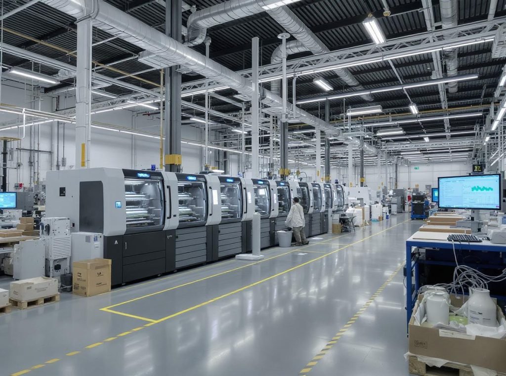 Advanced packaging machinery and quality control systems in Chinese factory