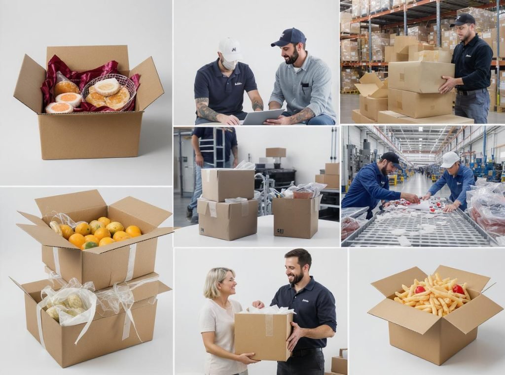 Various industries using water-resistant cardboard packaging including food, electronics, and pharmaceuticals