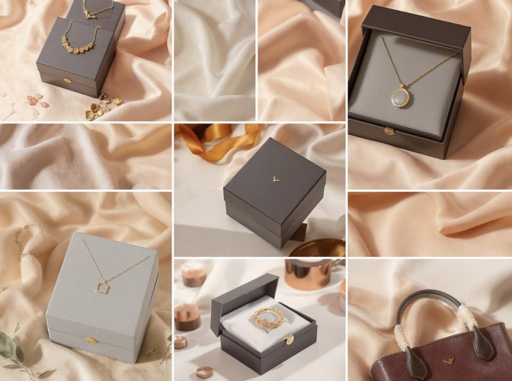 Luxury products from various industries packaged in premium magnetic closure rigid boxes