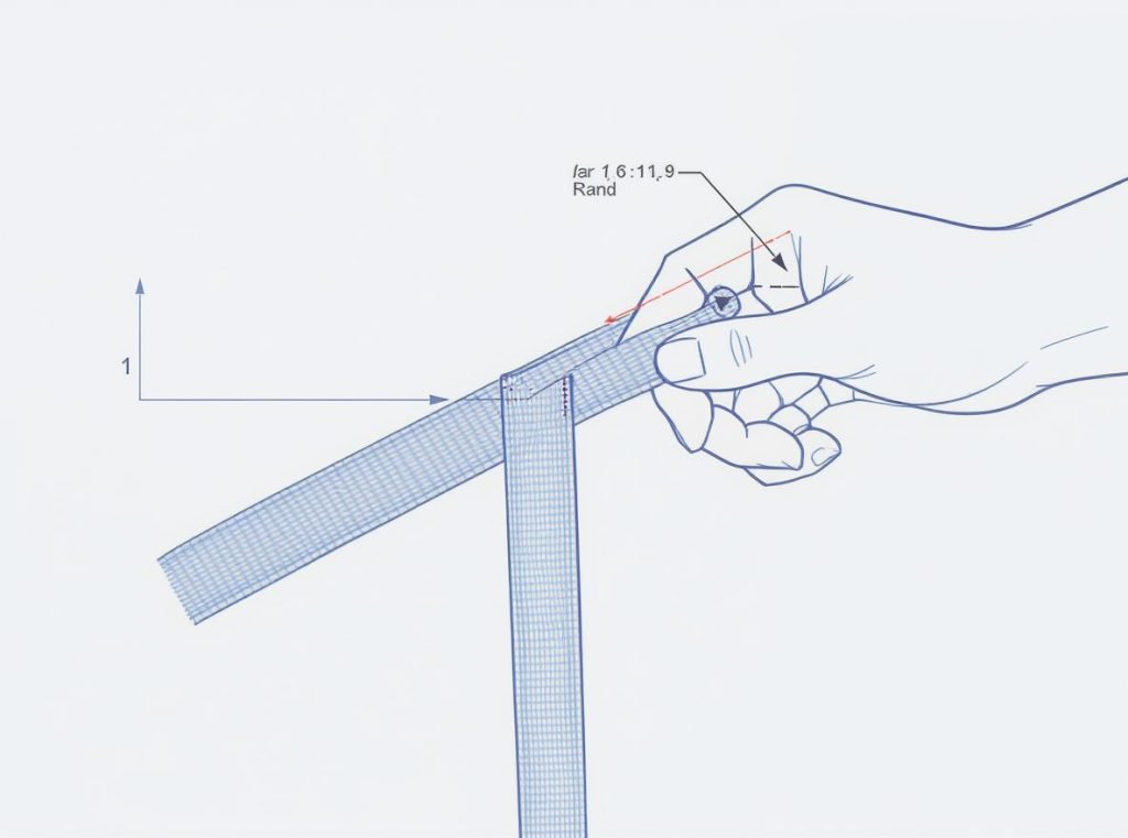 Technical diagram showing optimal ribbon pull positioning for user experience