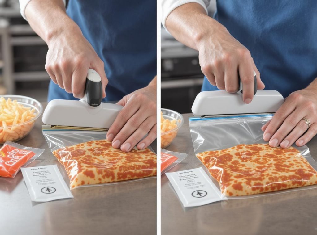 Professional sealing process for Mylar bags using impulse heat sealer with oxygen absorbers