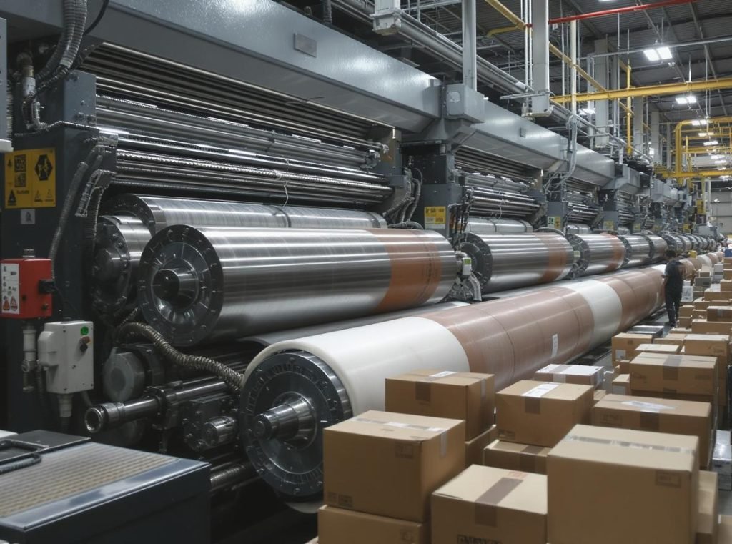 Rotogravure printing cylinders for ultra-high volume custom cardboard box production