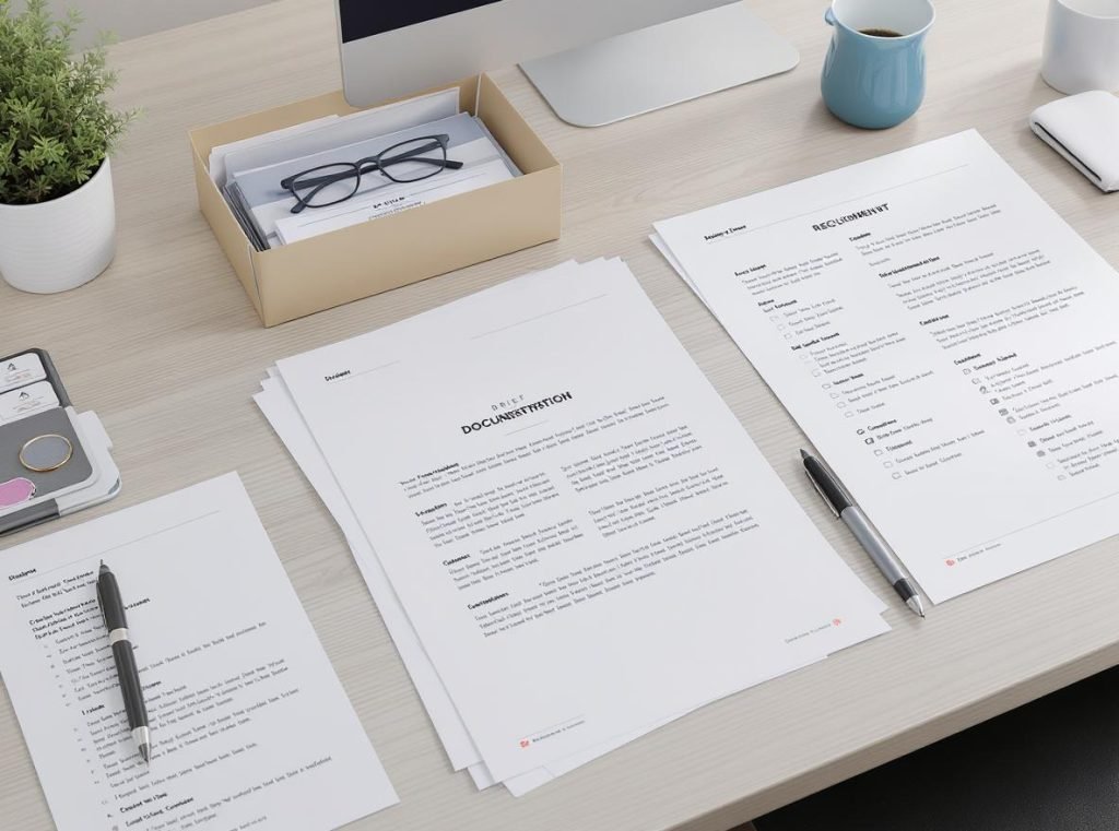 Design brief documentation with brand guidelines and project specifications
