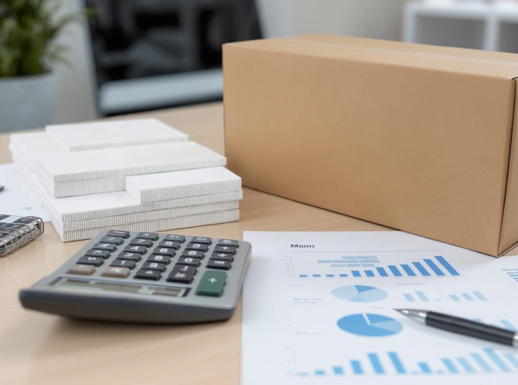 Cost analysis comparison between white and kraft corrugated boxes for budget planning