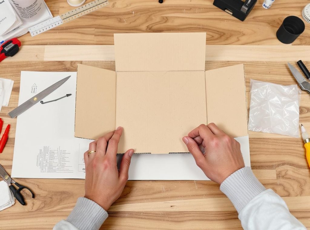 Step-by-step assembly process of Five-Panel Folder boxes demonstration
