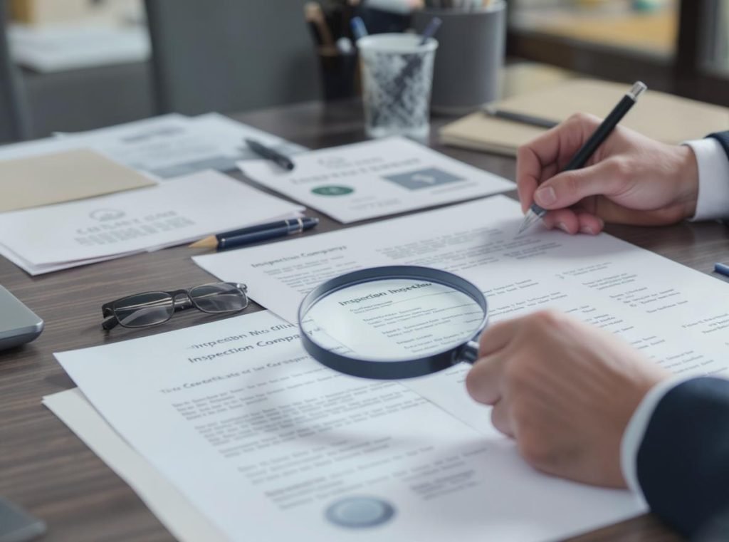 Selecting right inspection company showing evaluation criteria and decision process
