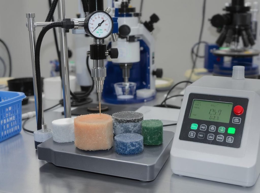 Foam density testing equipment for packaging applications