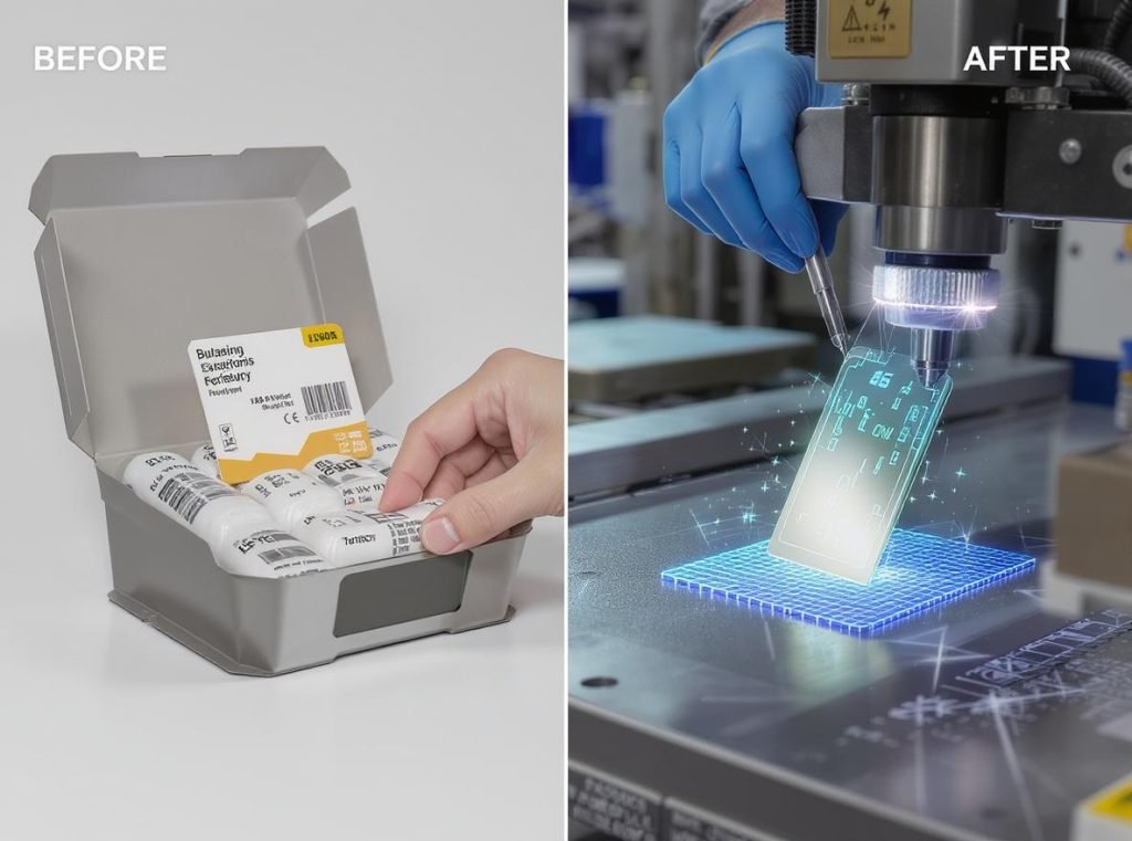 Technical comparison showing soft-touch packaging limitations and solutions